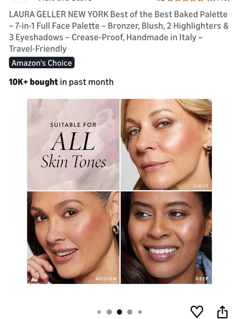 Laura Geller 7-in-1 Face Palette — Pink, Champagne, Bronze, Taupe